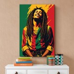 Színes reggae kép - Bob Marley