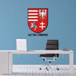 Fából készült városi címer falra - Méretre szabott