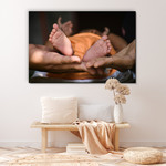 Photo canvas printed on wood